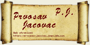 Prvosav Jačovac vizit kartica